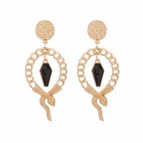 Wholesale Drip Oil Snake Alloy Earrings