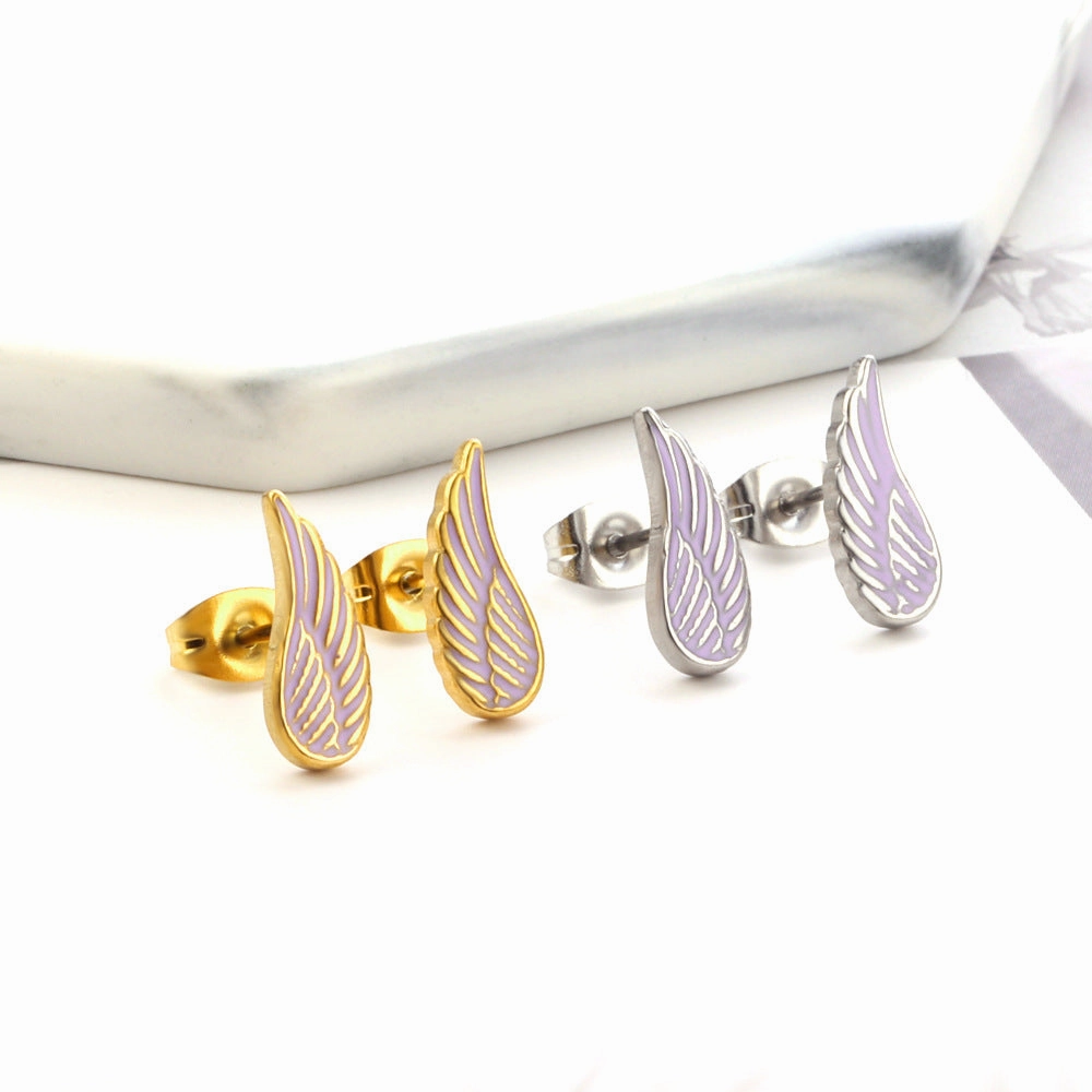 Wholesale Drip Stainless Steel Ear Studs Earrings