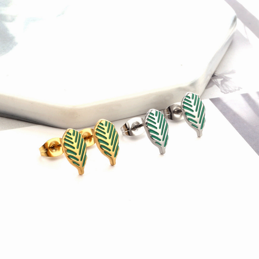 Wholesale Drip Stainless Steel Ear Studs Earrings