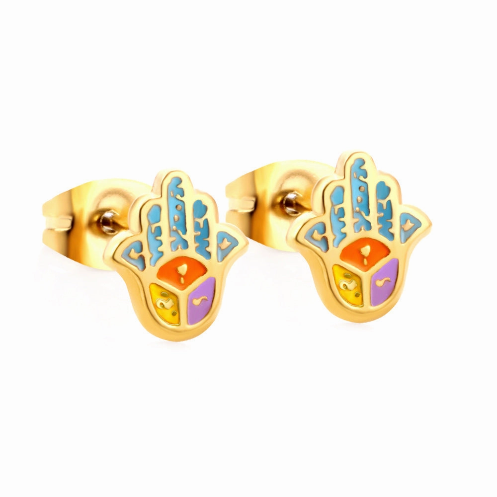 Wholesale Drip Stainless Steel Ear Studs Earrings