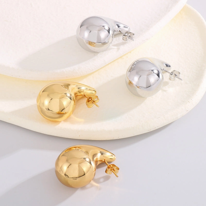 Wholesale Drop Geometric Versatile Gold Plated Earrings