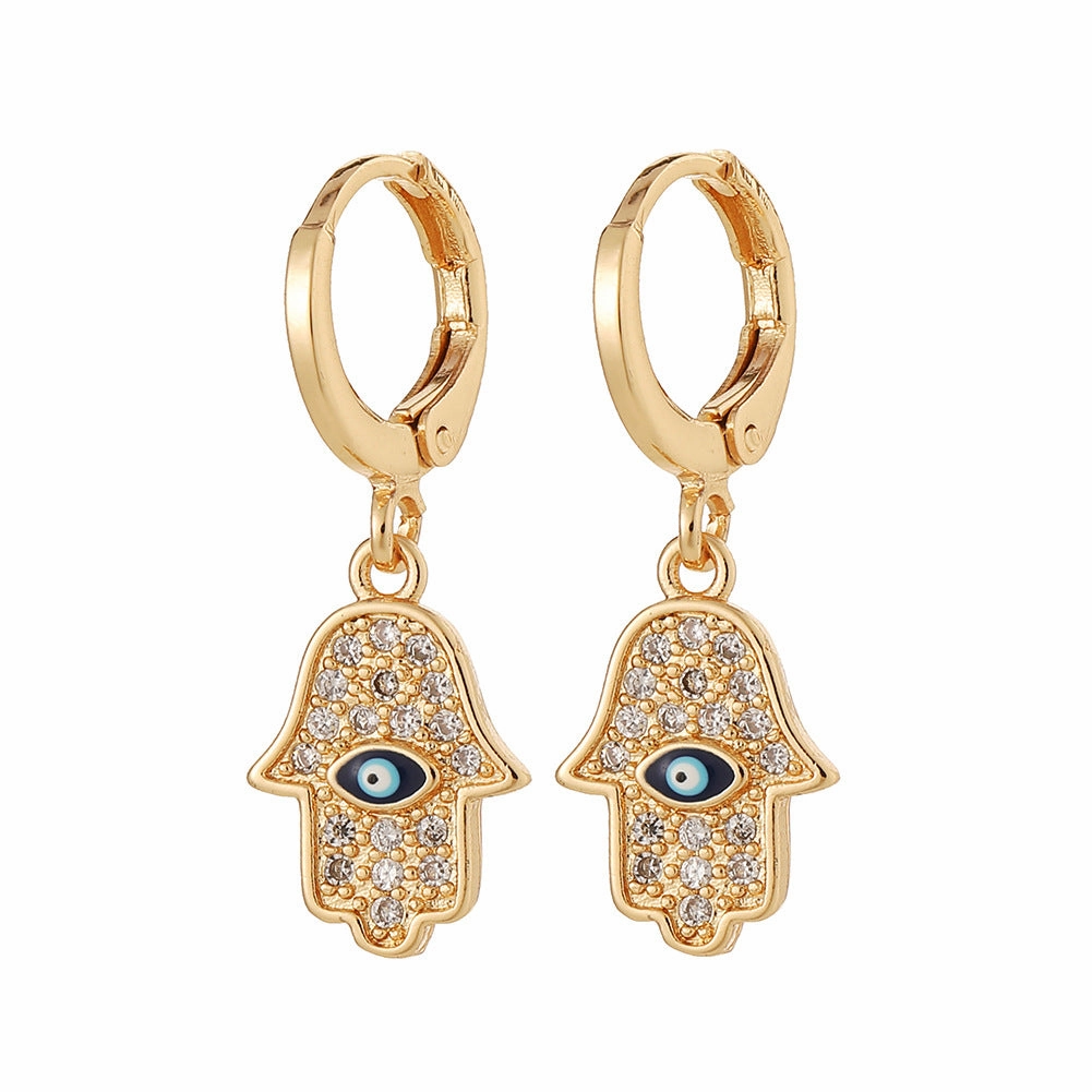 Wholesale Drops Oil Evil Eye Earrings