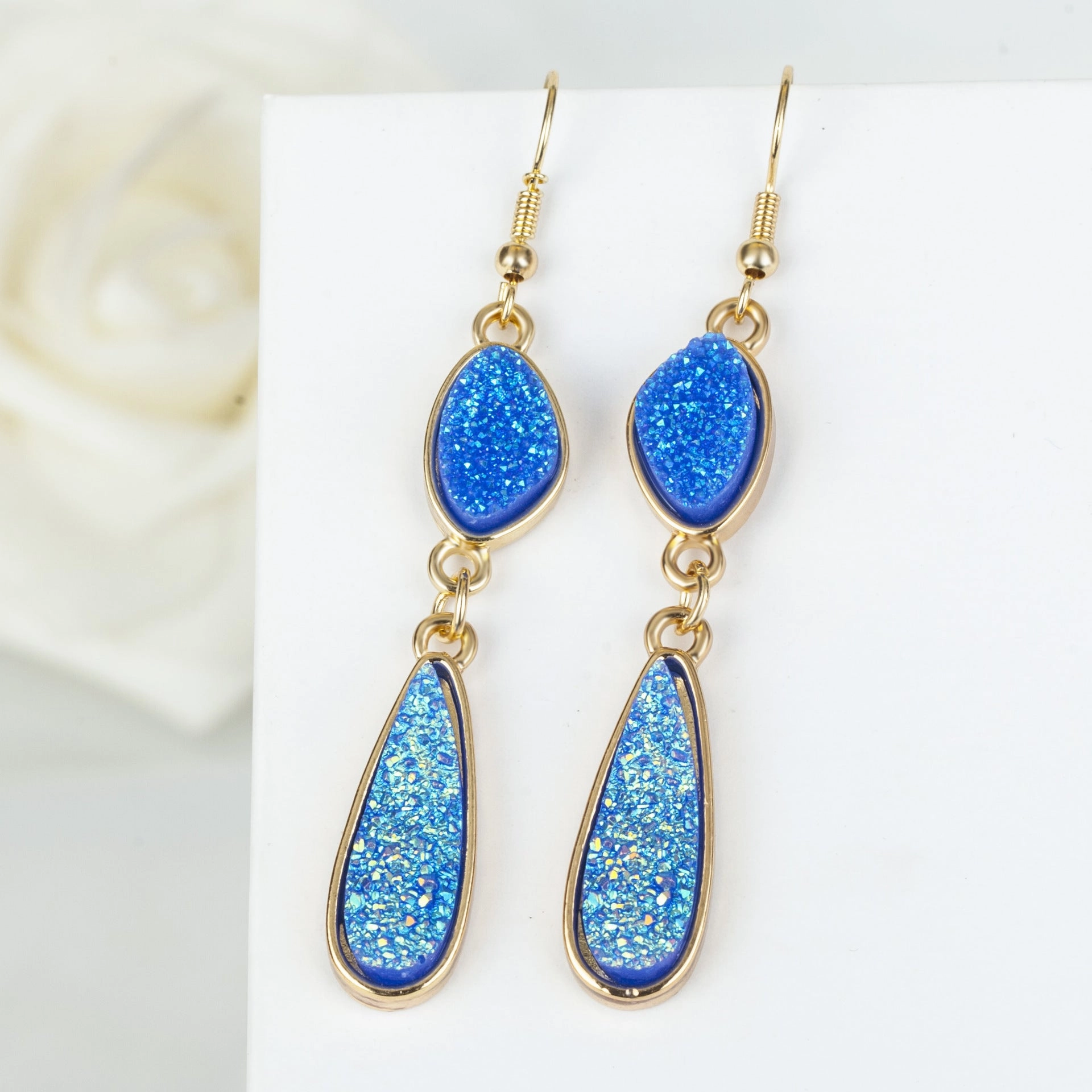 Wholesale Drops Resin Teeth Alloy Earrings
