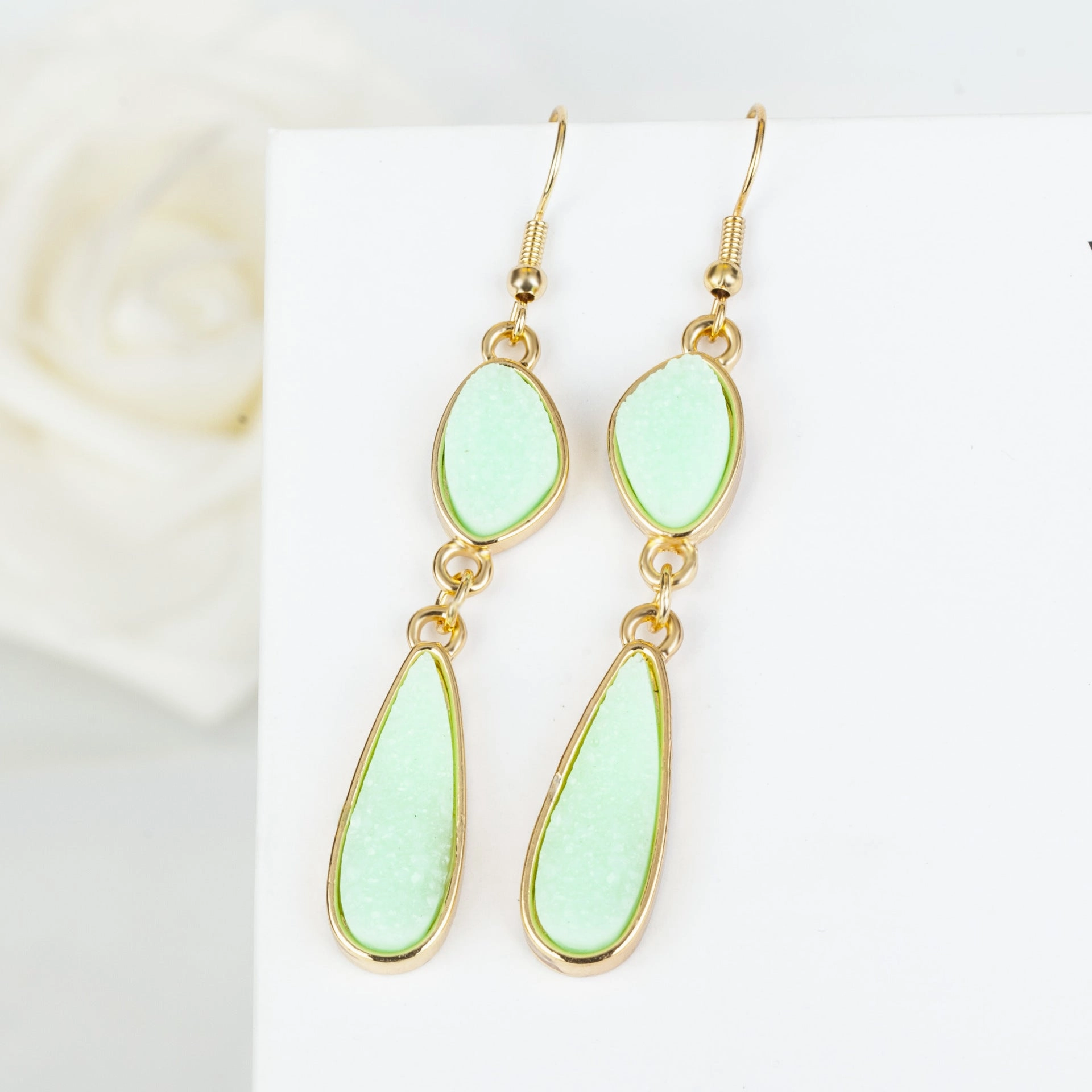 Wholesale Drops Resin Teeth Alloy Earrings