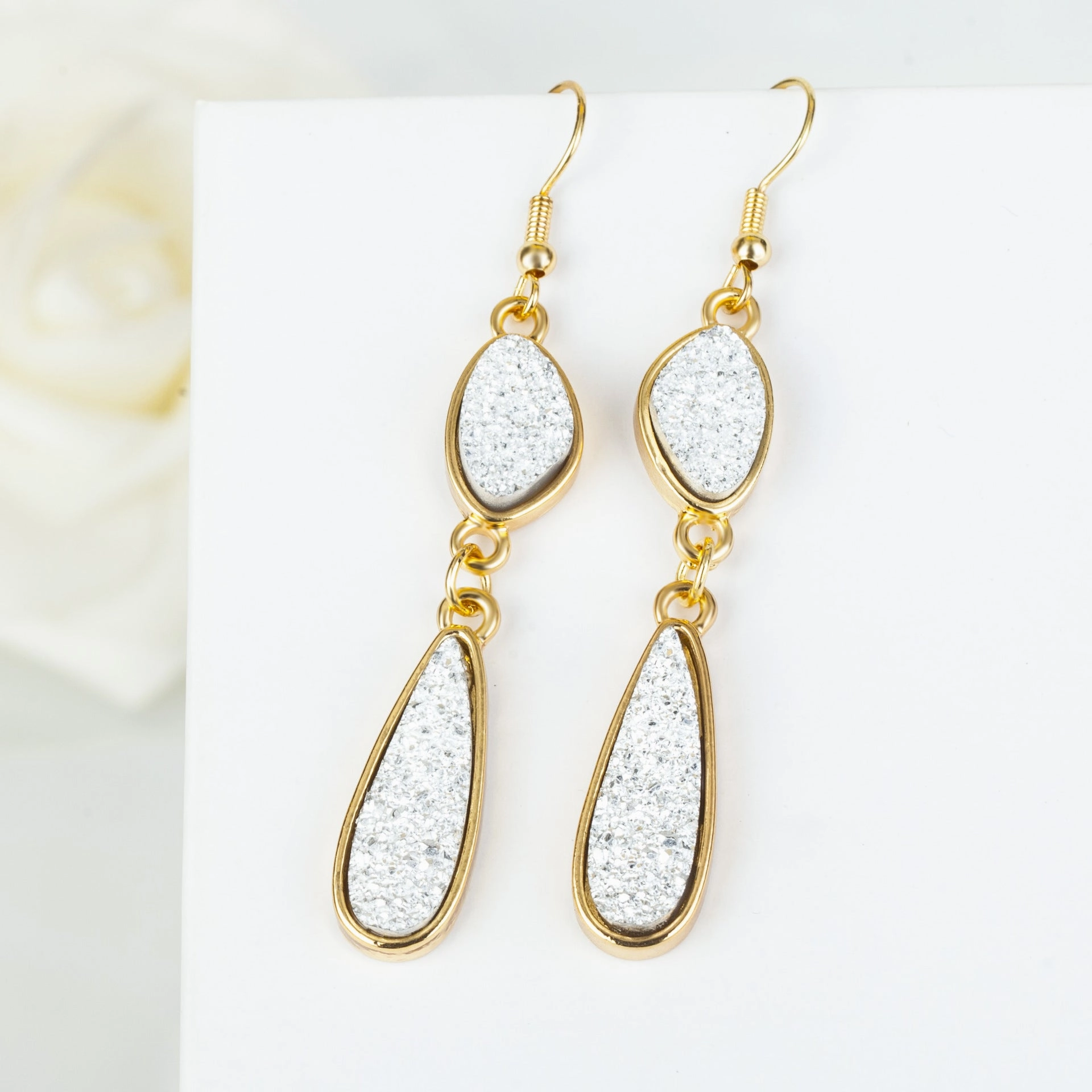 Wholesale Drops Resin Teeth Alloy Earrings