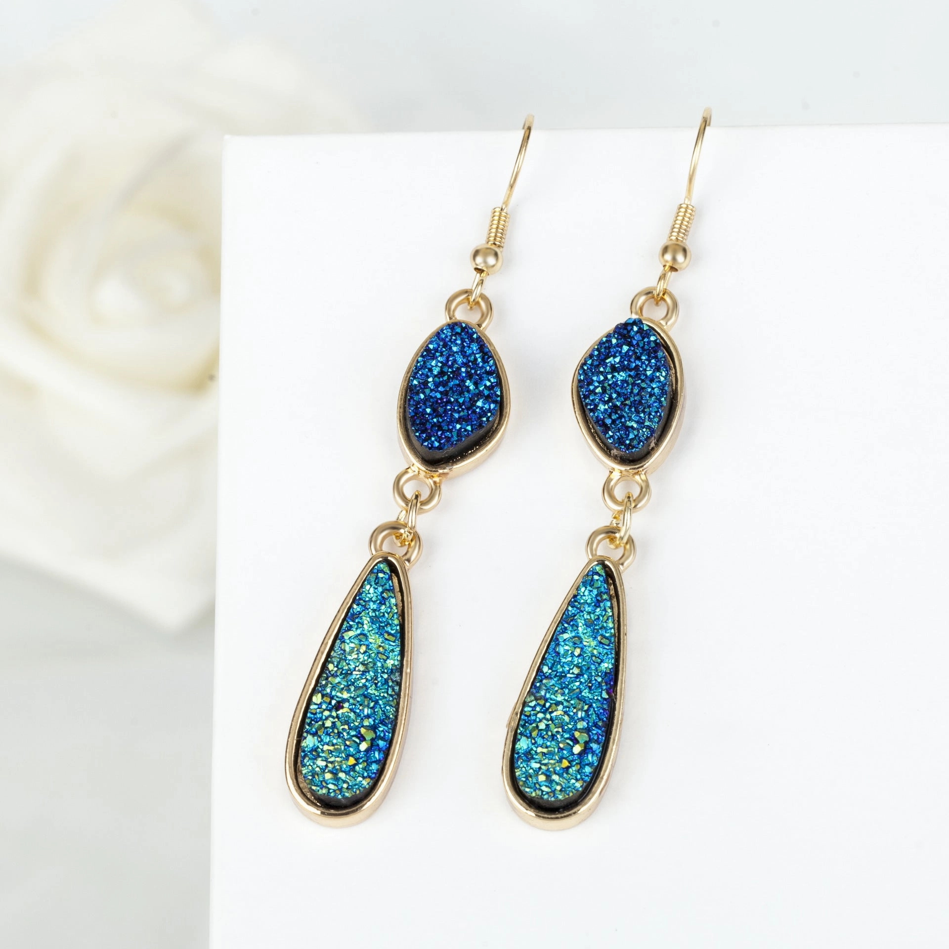 Wholesale Drops Resin Teeth Alloy Earrings