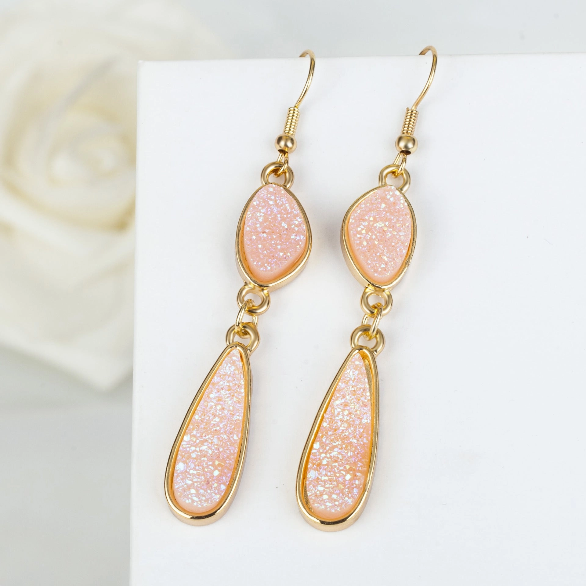 Wholesale Drops Resin Teeth Alloy Earrings
