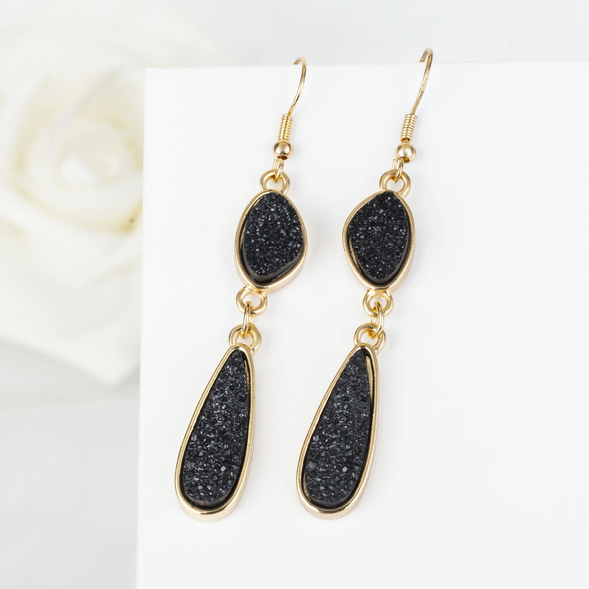 Wholesale Drops Resin Teeth Alloy Earrings