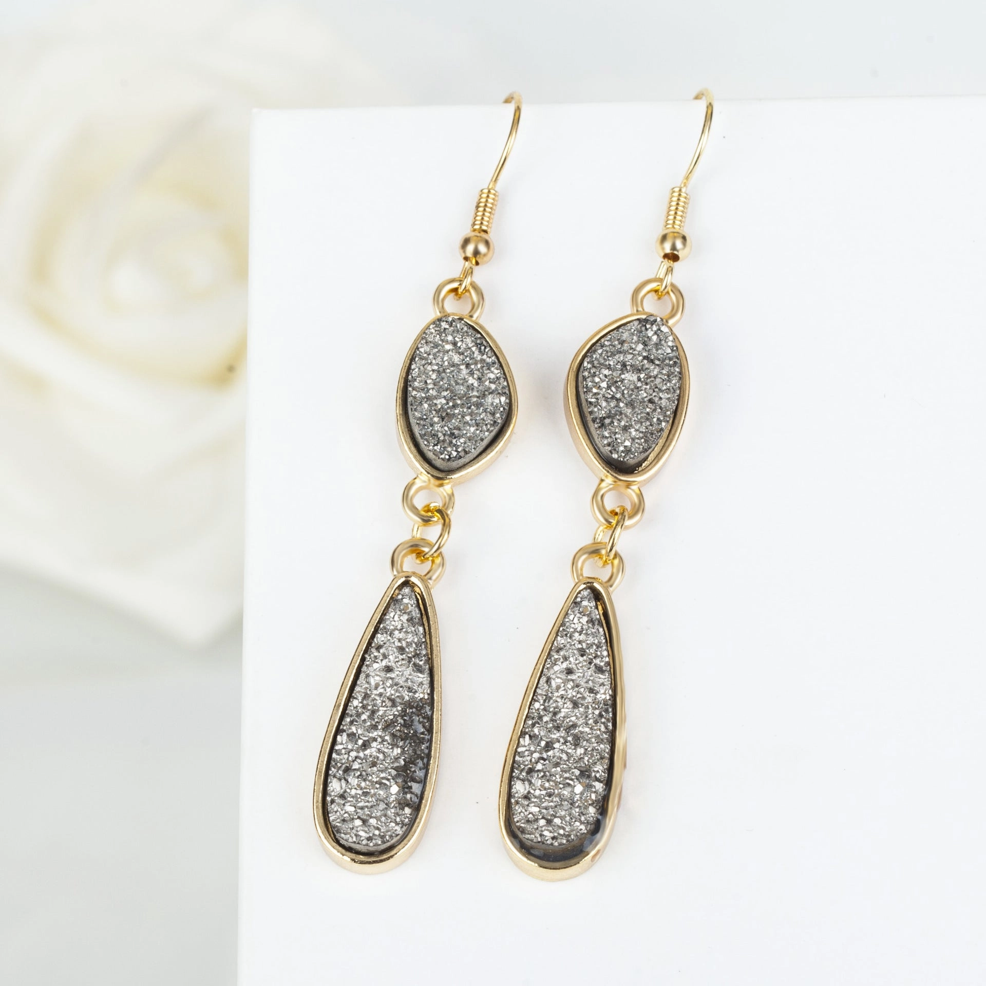 Wholesale Drops Resin Teeth Alloy Earrings