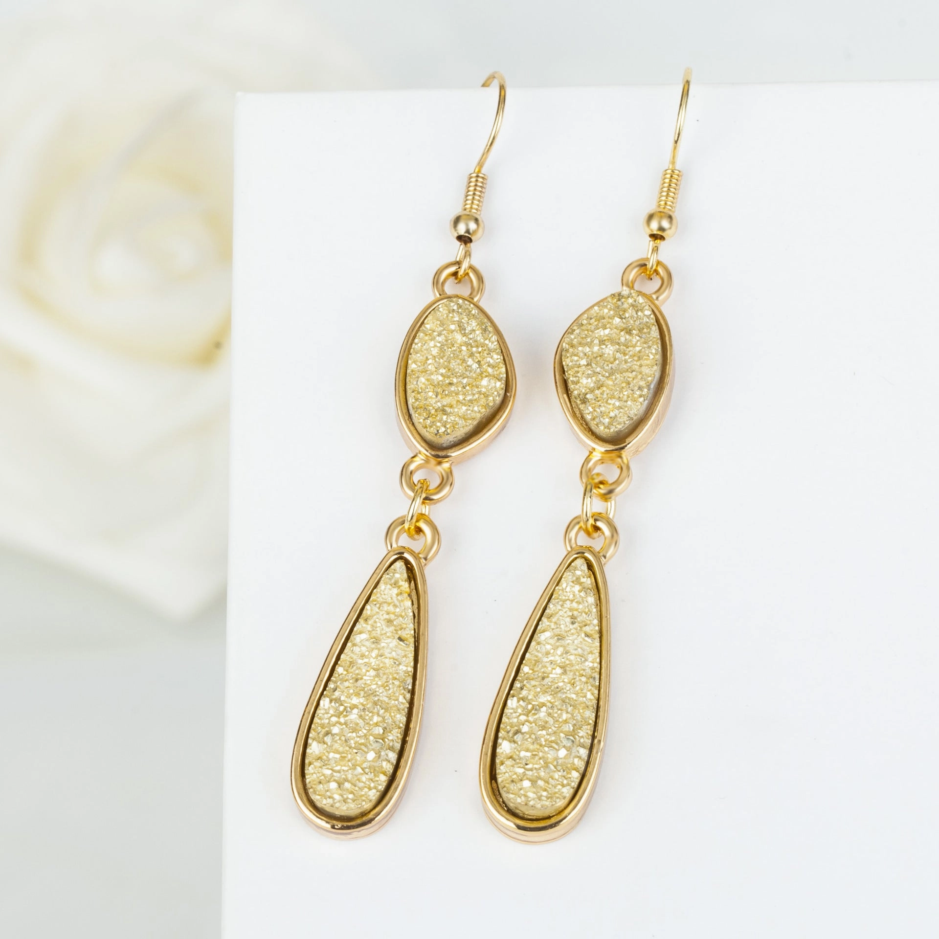 Wholesale Drops Resin Teeth Alloy Earrings