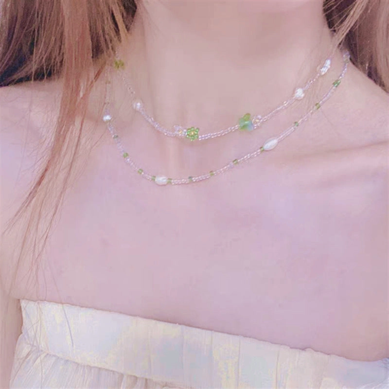 Wholesale Dryad Green Beaded Necklaces