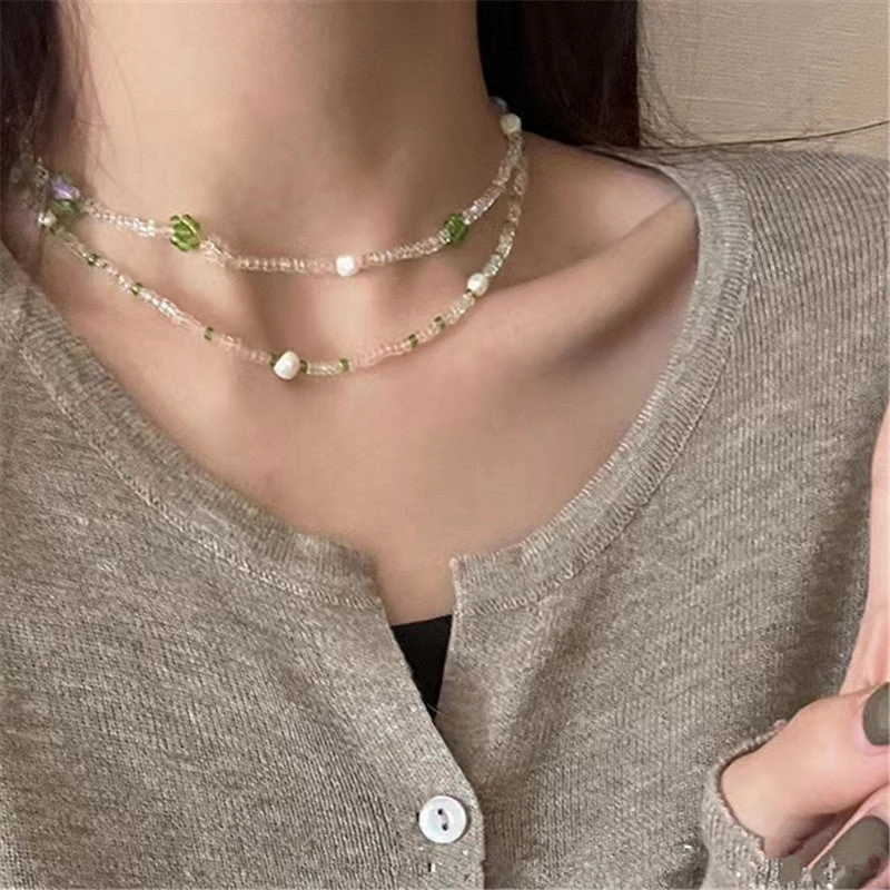 Wholesale Dryad Green Beaded Necklaces