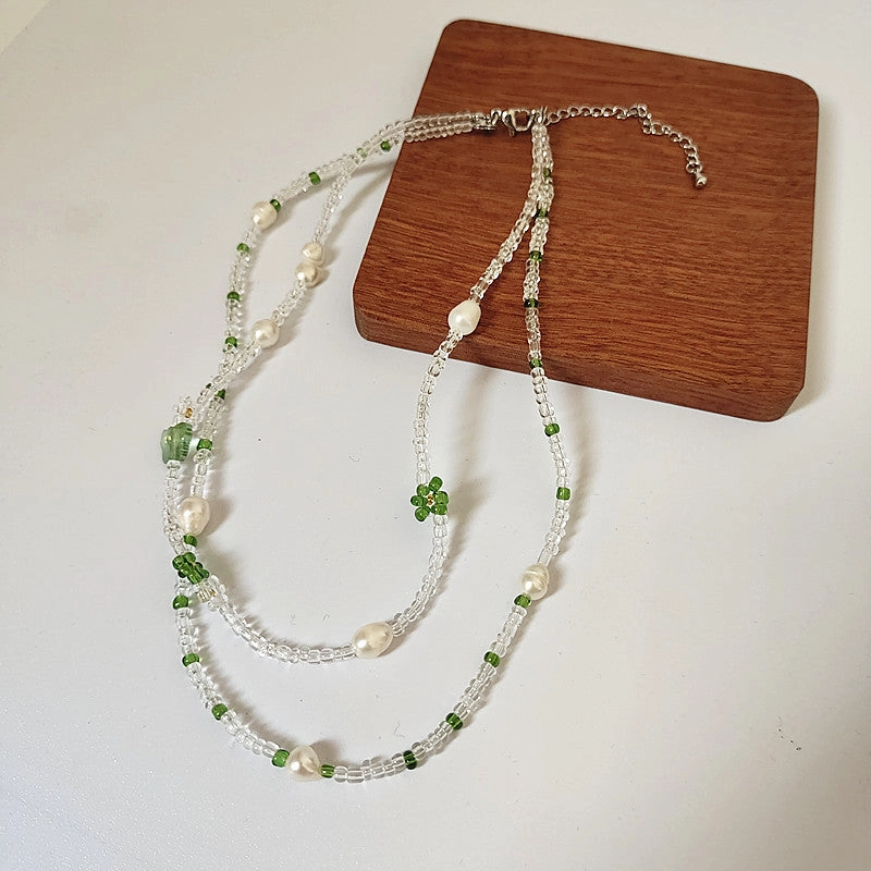 Wholesale Dryad Green Beaded Necklaces