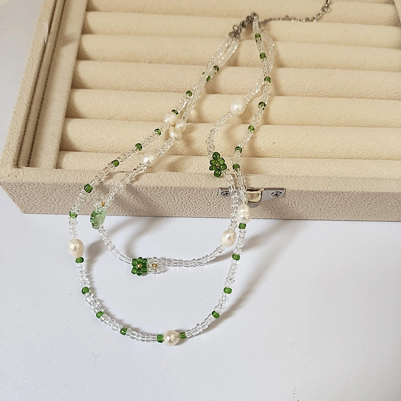 Wholesale Dryad Green Beaded Necklaces