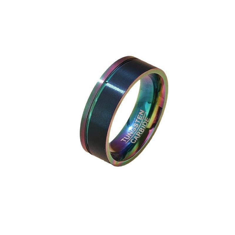 Wholesale Dual Color Titanium Steel Men's Rings