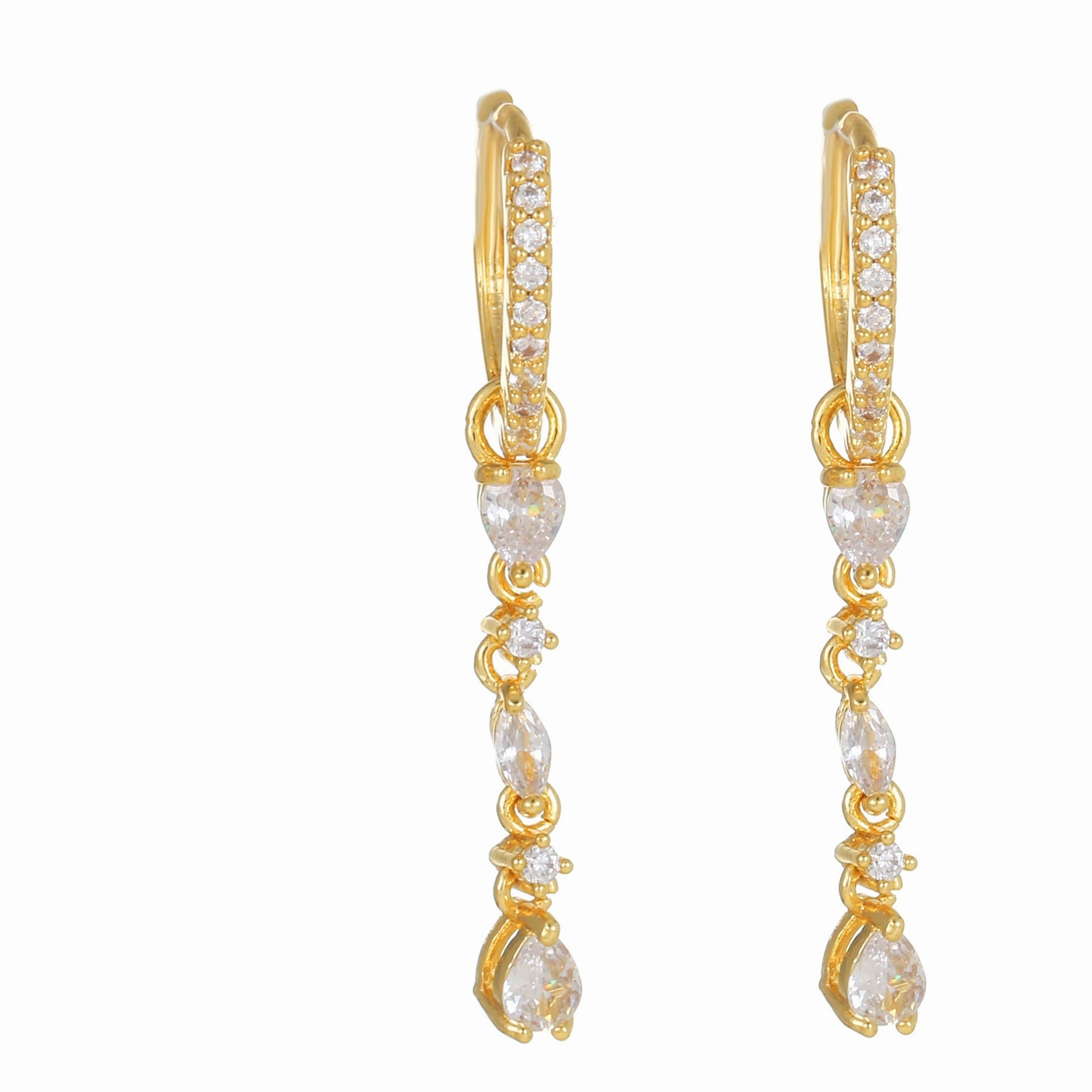 Wholesale Earring Set Geometric Zirconia Earrings Copper