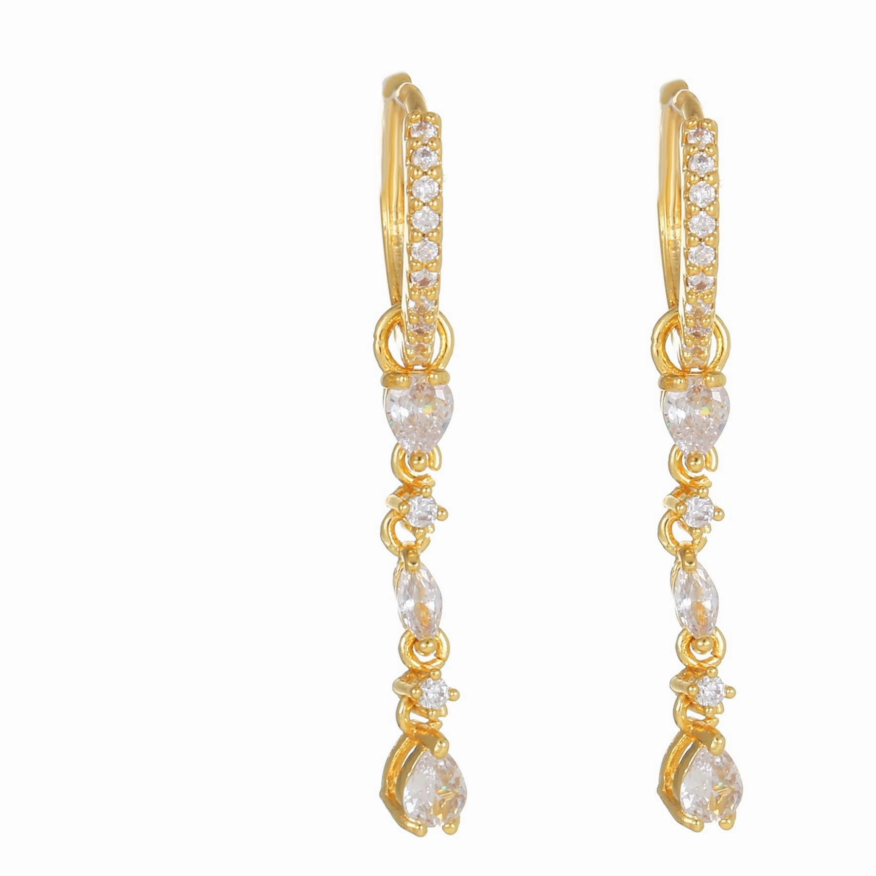 Wholesale Earring Set Geometric Zirconia Earrings Copper
