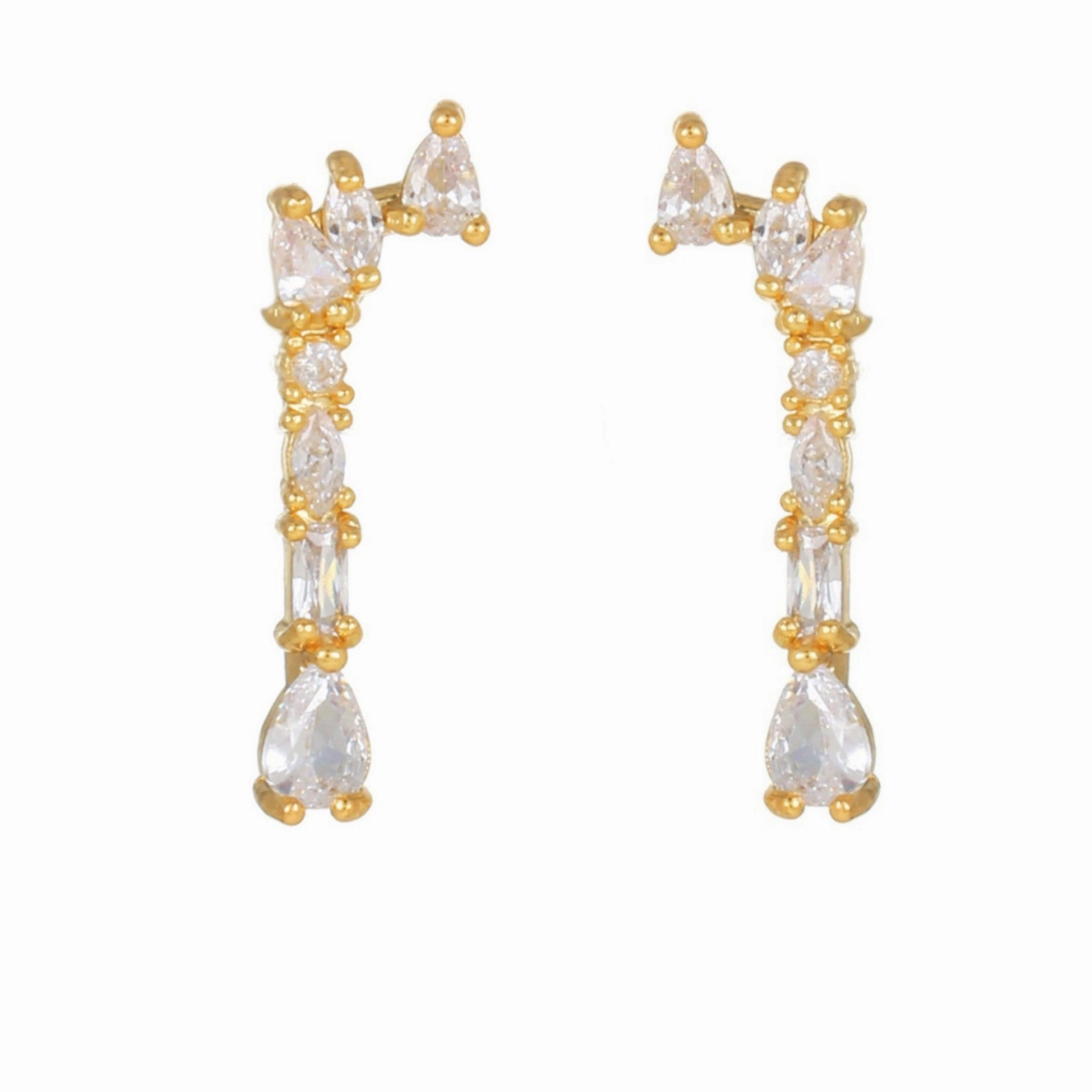 Wholesale Earring Set Geometric Zirconia Earrings Copper