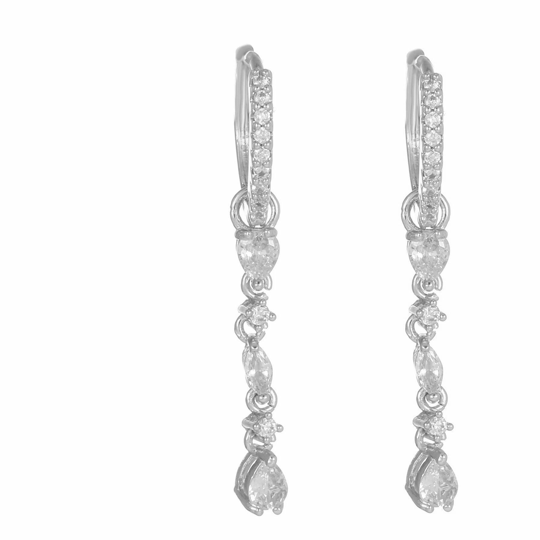 Wholesale Earring Set Geometric Zirconia Earrings Copper