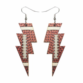 Wholesale Earrings 2 Pairs Wooden Iron Hook Sport Style OLY-ES-HY001