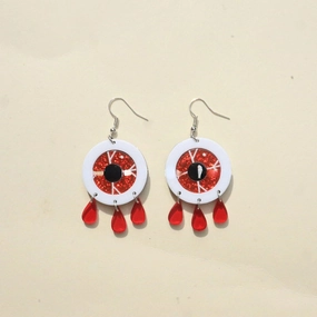 Wholesale Earrings Acrylic Halloween Horror Eyes Red Water Drops