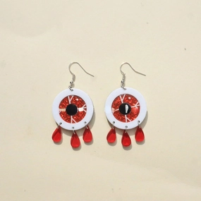 Wholesale Earrings Acrylic Halloween Horror Eyes Red Water Drops