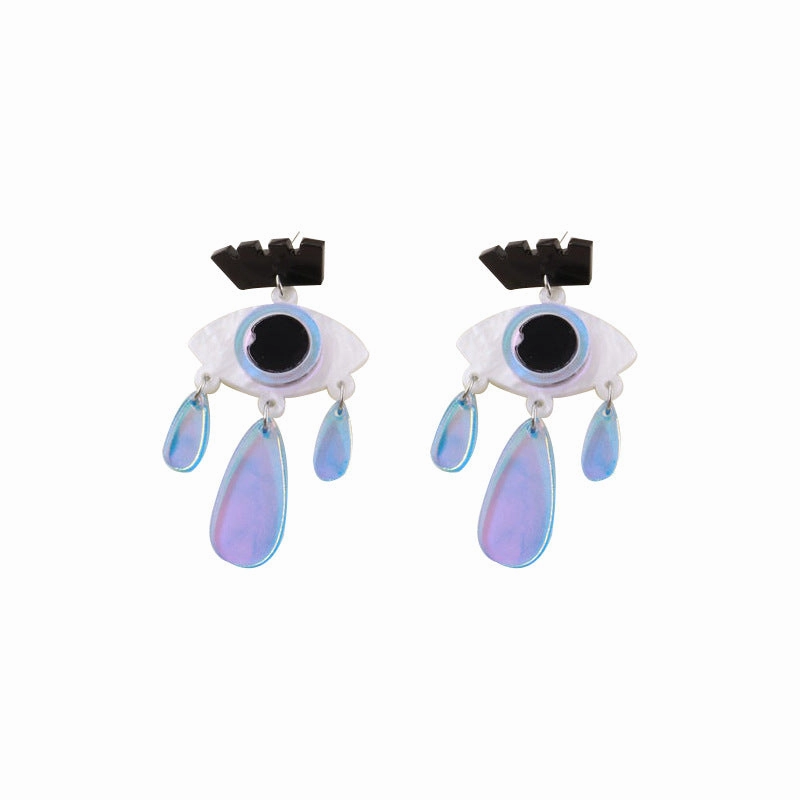Wholesale Earrings Acrylic Laser Colorful Halloween Eyes