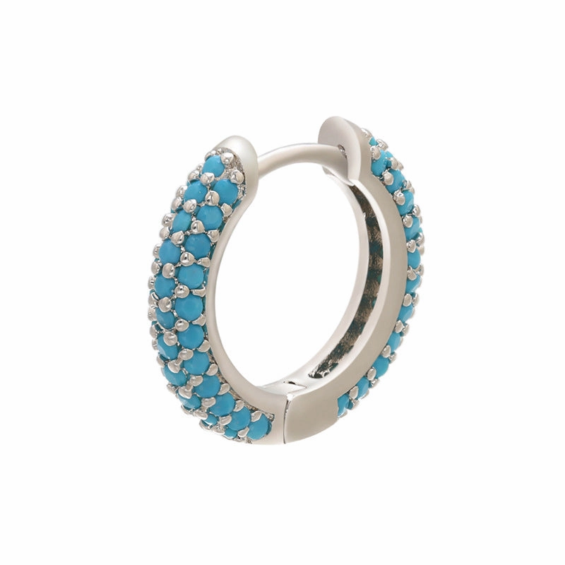 Wholesale Earrings Brass Colorful Round Earrings Women Light Luxury OLY-ES-BJ002