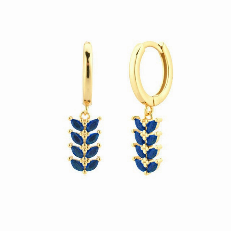 Wholesale Earrings Brass Vintage Style Drip Diamond Earrings Exquisite OLY-ES-BJ001