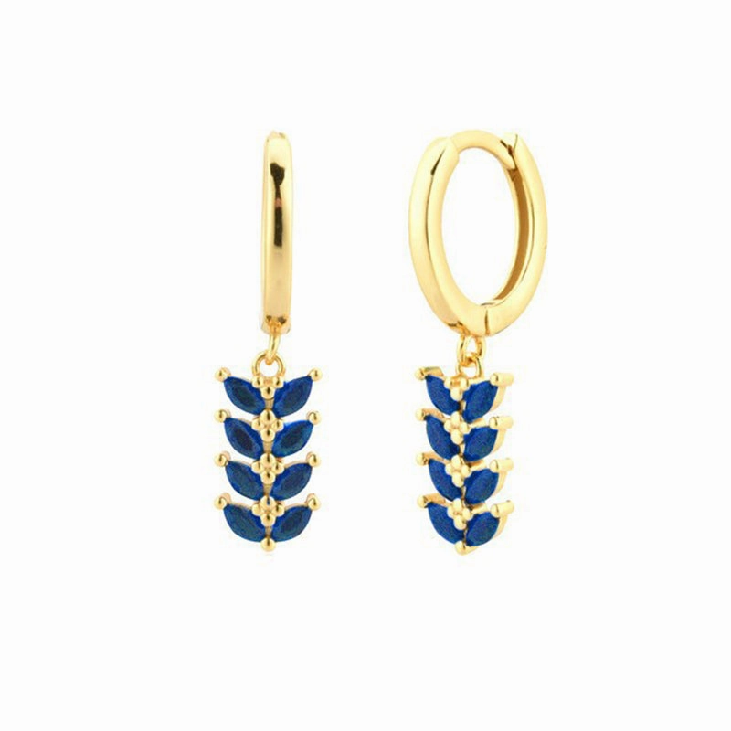 Wholesale Earrings Brass Vintage Style Drip Diamond Earrings Exquisite OLY-ES-BJ001