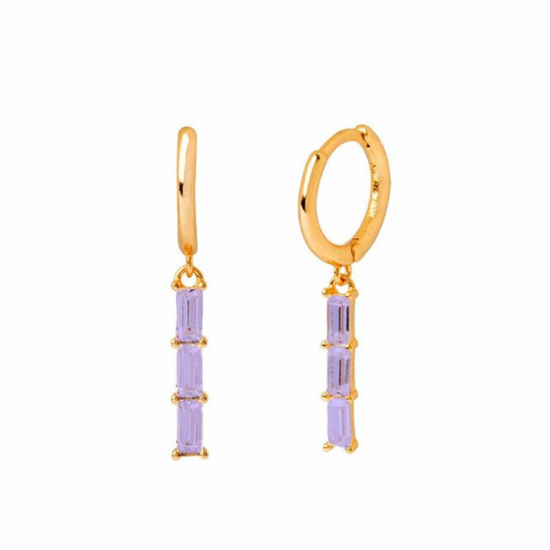 Wholesale Earrings Brass Vintage Style Drip Diamond Earrings Exquisite OLY-ES-BJ001