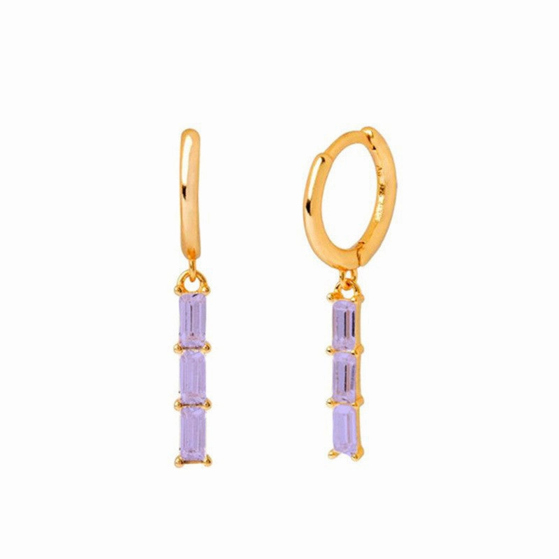 Wholesale Earrings Brass Vintage Style Drip Diamond Earrings Exquisite OLY-ES-BJ001