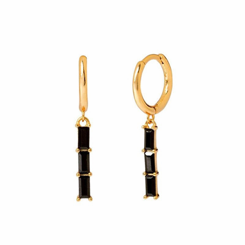 Wholesale Earrings Brass Vintage Style Drip Diamond Earrings Exquisite OLY-ES-BJ001