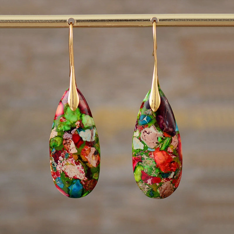 Wholesale Earrings Emperor Stone Bohemia Drop Pendant Popular OLY-ES-LZ002