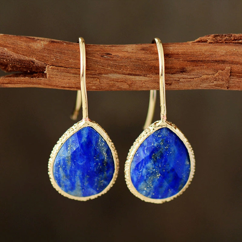 Wholesale Earrings Natural Stone High-End Tianhe Stone Pendant Earrings Natural Stone OLY-ES-LZ001