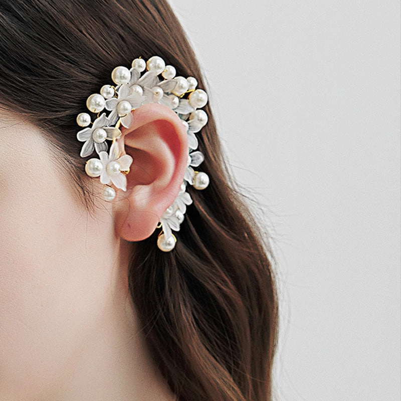 Wholesale Earrings Pearl Korean Fairy Ear Cuff OLY-ES-HX003
