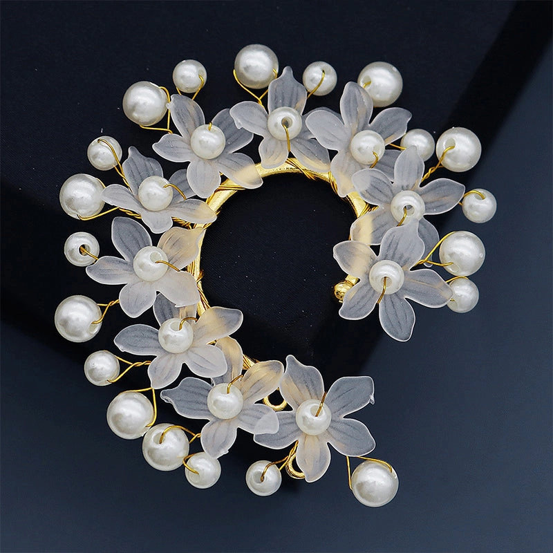 Wholesale Earrings Pearl Korean Fairy Ear Cuff OLY-ES-HX003