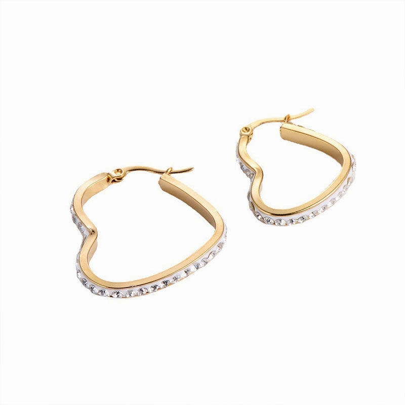 Wholesale Earrings Stainless Steel Diamonds Love OLY-ES-AIMILUO004