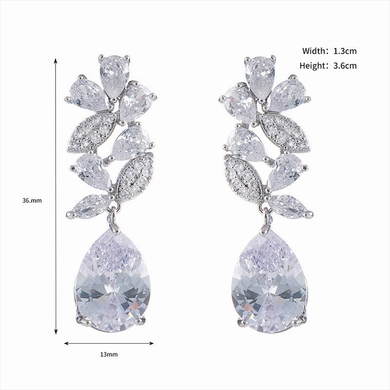 Wholesale Earrings Zircon Girl Earrings Ins Out Daily Versatile OLY-ES-HX001