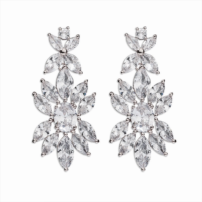 Wholesale Earrings Zircon Girl Earrings Ins Out Daily Versatile OLY-ES-HX001
