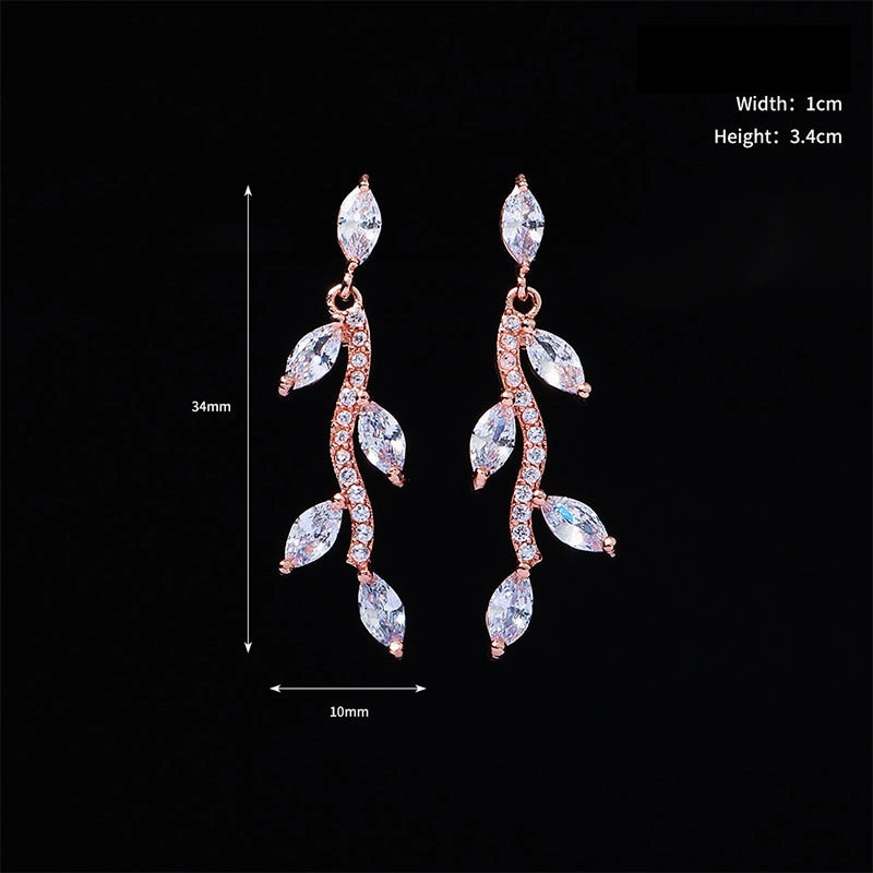 Wholesale Earrings Zircon Girl Earrings Ins Out Daily Versatile OLY-ES-HX001