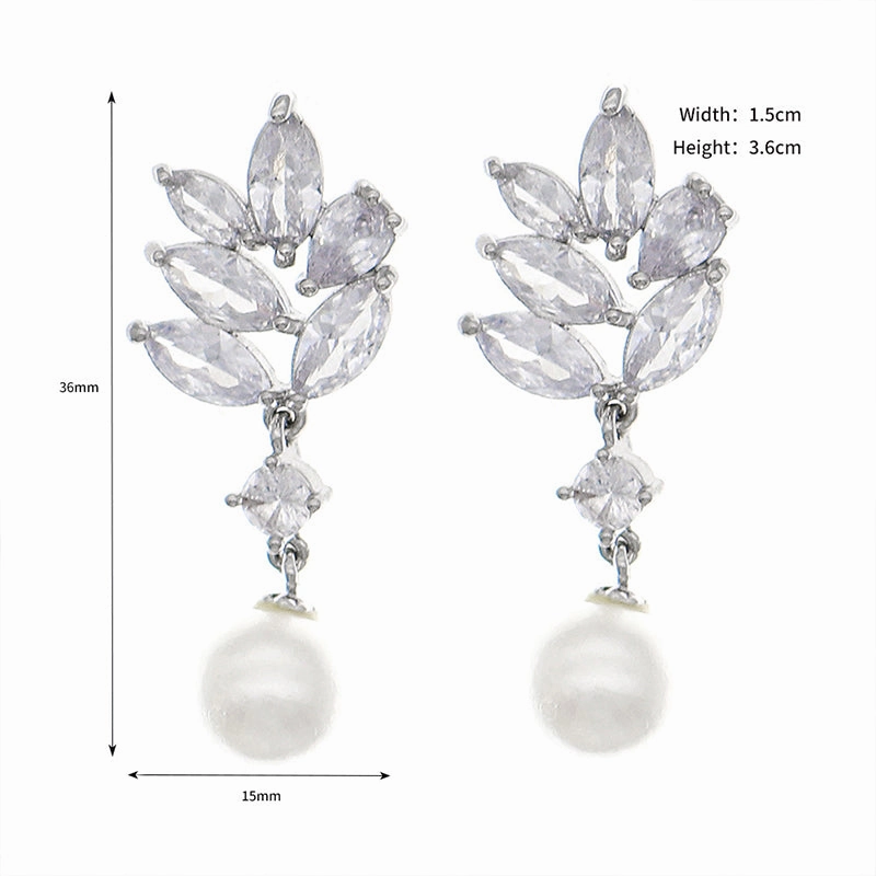 Wholesale Earrings Zircon Girl Earrings Ins Out Daily Versatile OLY-ES-HX001