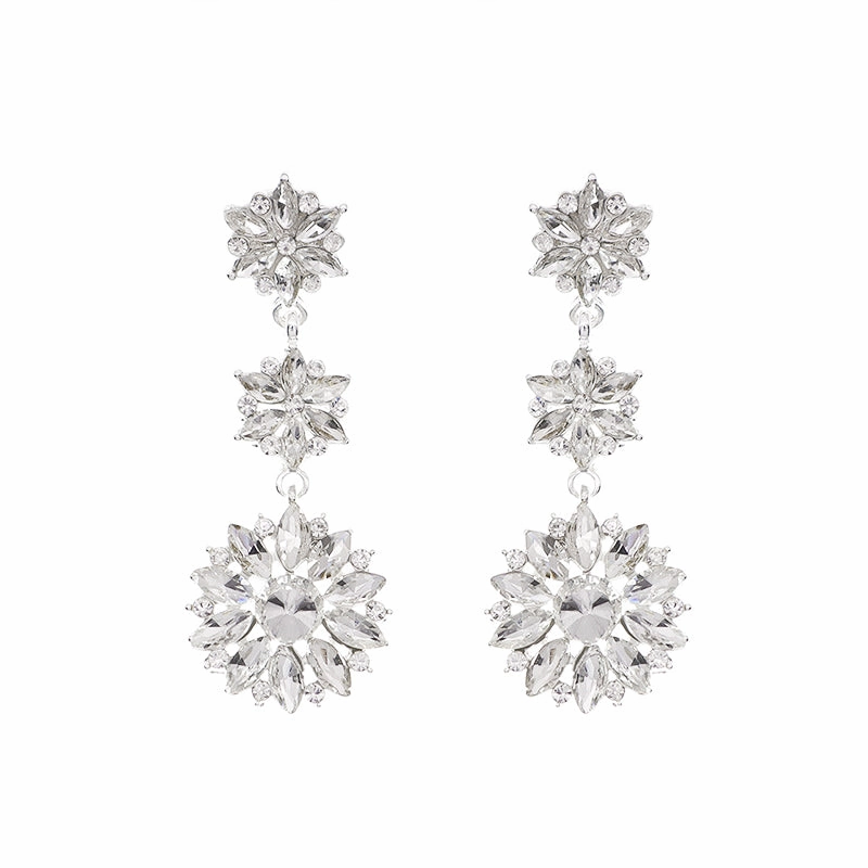 Wholesale Earrings Zircon Street Shot Earrings Jelly Rhinestone Personality Earrings OLY-ES-HX002