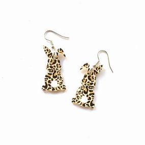 Wholesale Easter Acrylic Cute Leopard Rabbit Earrings