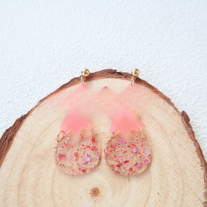 Wholesale Easter Acrylic Egg Rabbit Earrings