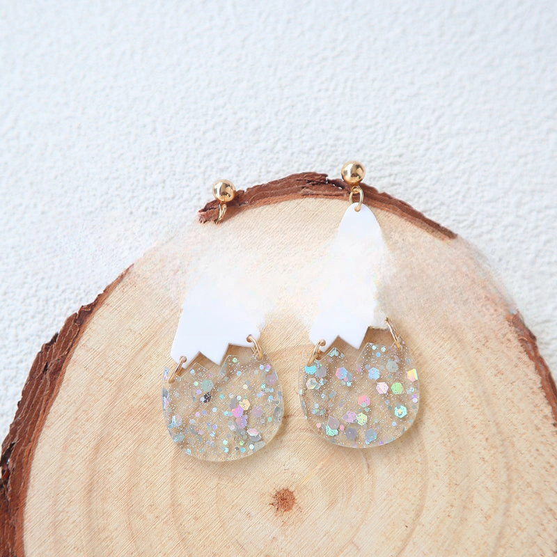 Wholesale Easter Acrylic Egg Rabbit Earrings