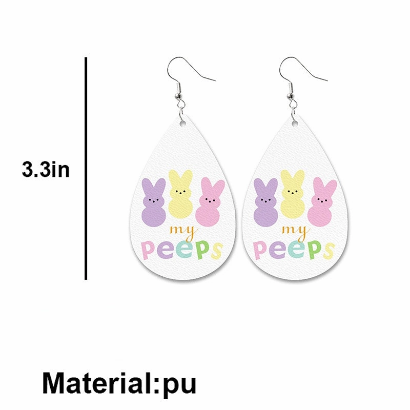 Wholesale Easter Bunny Leather Earrings