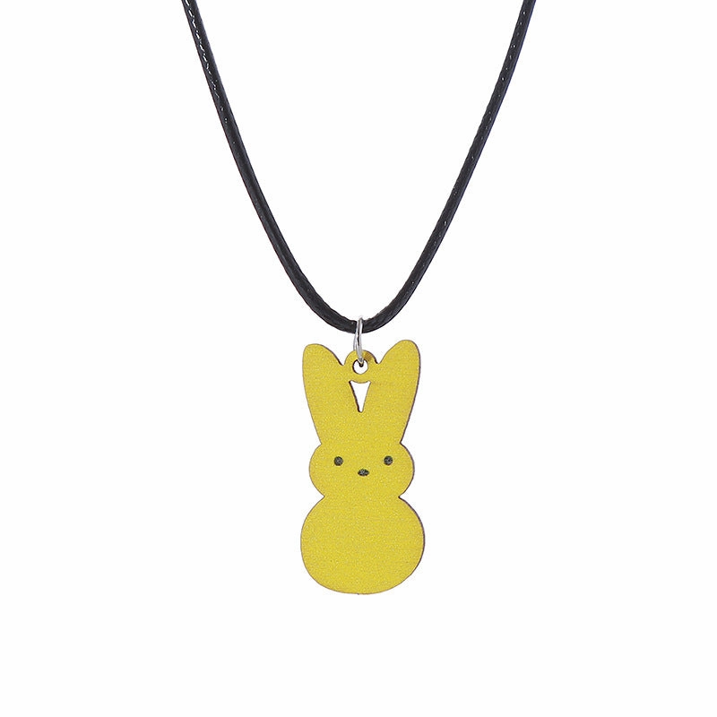 Wholesale Easter Candy Color Bunny Wooden Earrings
