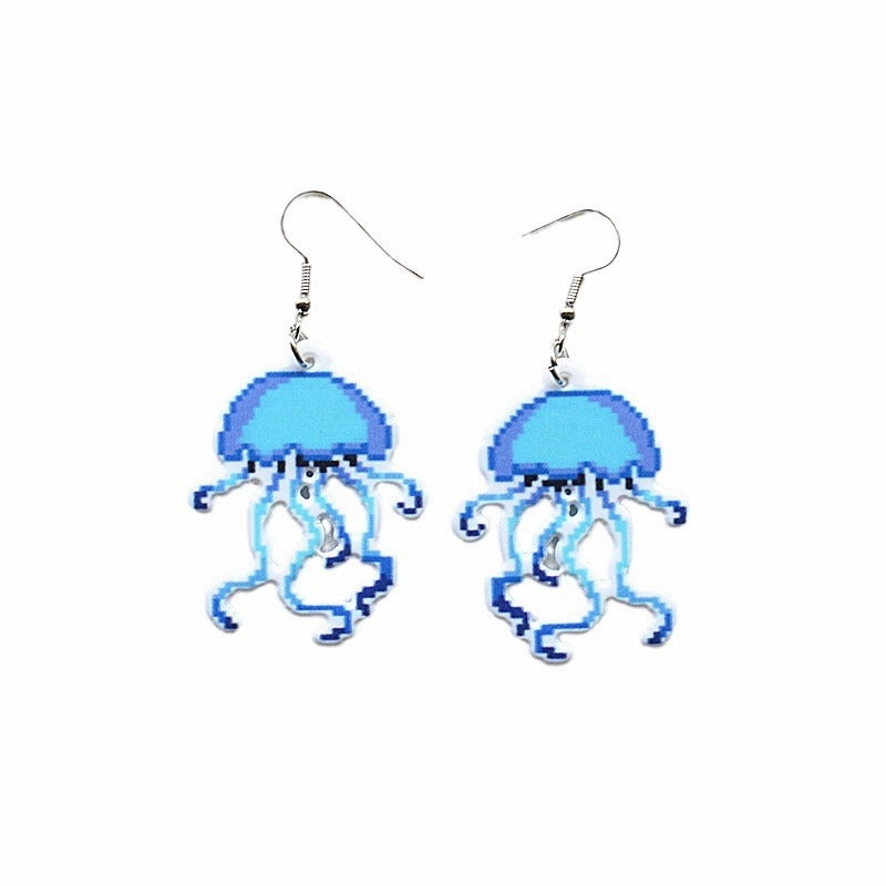 Wholesale Easter Cartoon Cow Kitten Puppy Acrylic Double Sided Earrings