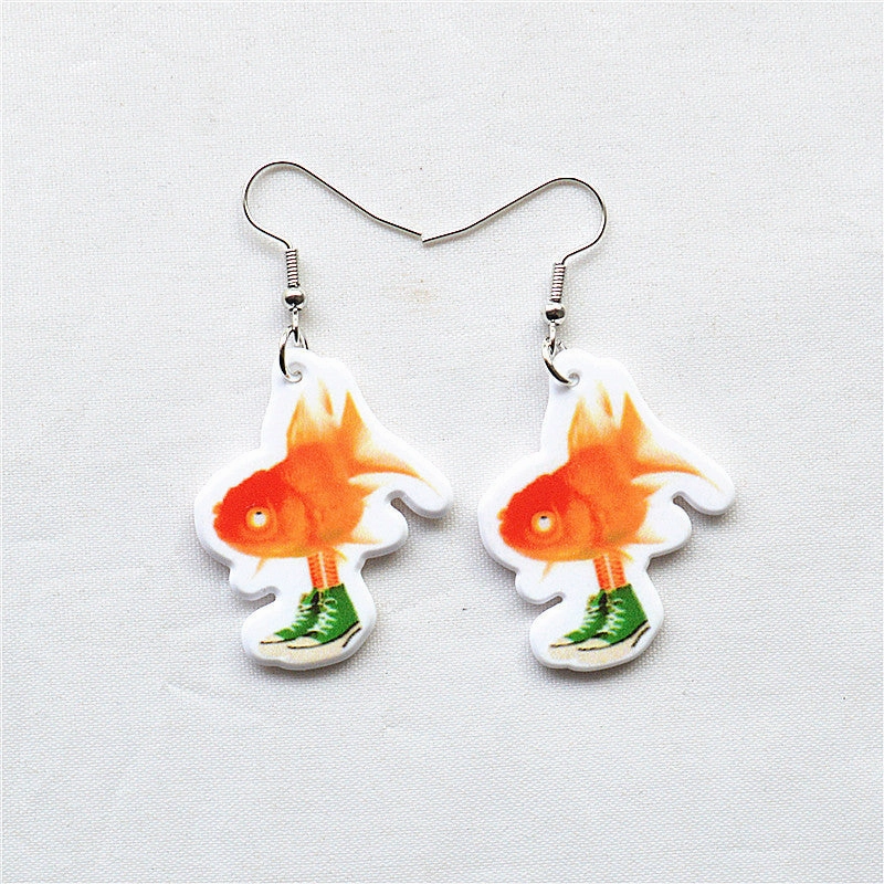 Wholesale Easter Cartoon Cow Kitten Puppy Acrylic Double Sided Earrings